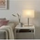 Table lamp, nickel-plated/white36 cm
