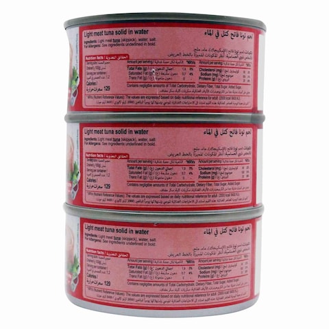 Carrefour Skipjack Tuna Solid In Water 170g x Pack of 3