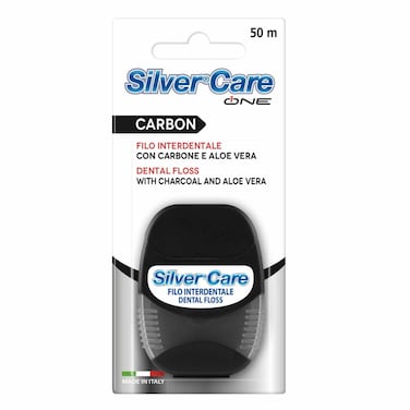 Silver Care Floss Charcoal And Aloe Vera 50ML