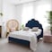 In House Napoli Velvet Bed Frame - Single - 200x100 cm - Dark Blue