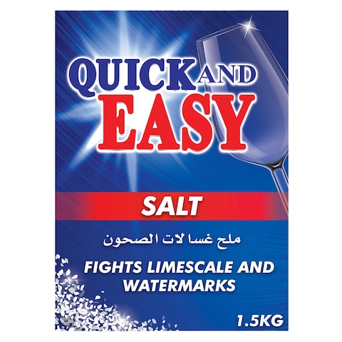 Quick and Easy Granulated Salt for Automatic Dishwashers and Water Softeners 1.5kg