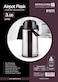 Royalford 3.0Ltr Airpot Glass Vacuum Flask, Multicolor, Silver