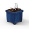 Eccentric Stool Cum End Table with Storage Blue