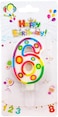 Party Time Colorful Polkadots Candle Number 6 Birthday Candle Kids Adult Birthday Cake Decoration - Number Candle For Anniversary, Valentines Birthday Candle Cake Topper