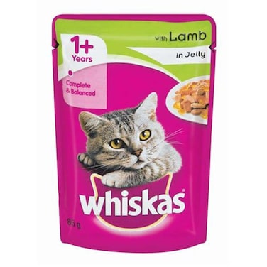 Whiskas Adult Wet Cat Food With Lamb In Jelly 1+ Years 85g