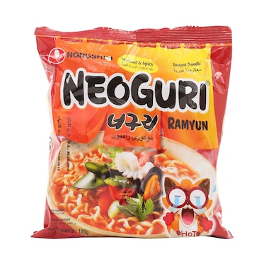 كوريان نوكوري شعرية بنكهة المأكولات البحرية الحارة 120غ