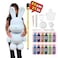 XXL BUNNY MONEY SAVER BEARBRICK ACRYLIC FLOW POUR PAINT DIY SET (22 inch - 53 cm) COLORS: Light-Blue, Dark-Purple, Gold, Blue-Green, Mint-Green, Light-Purple