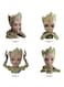 Generic - Guardians Of The Galaxy Baby Groot Action Figure Flowerpot Grey/Green 15X9.5X13Centimeter