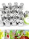 Generic 17-Pieces Cake Nozzle Set Silver