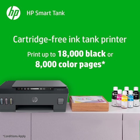 HP Smart Tank 515 Printer Wireless, Print, Scan, Copy, All In One Printer, Print Up To 18000 Black Or 8000 Color Pages - Black [1Tj09A]