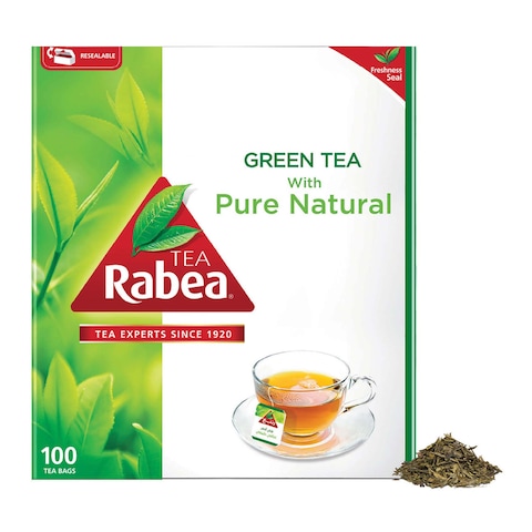 Rabea Tea Pure Natural Green Tea 100 Tea Bags