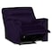 In House Velvet Rocking &amp; Rotating Recliner Chair - Dark Purple - AB01