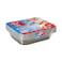 Fun Aluminium Containers with Lids Rectangle 3500cc&times;10Pcs