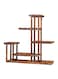 Generic Multi-Layer Plant Stand Shelves Brown 98x25x98cm