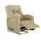 American Polo Velvet Classic Recliner Chair - Dark Ivory - American Polo