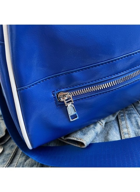 Mei Stylish Large Capacity Unisex Sports Gym Travel  Duffle Bag with Shoulder Strap, Blue