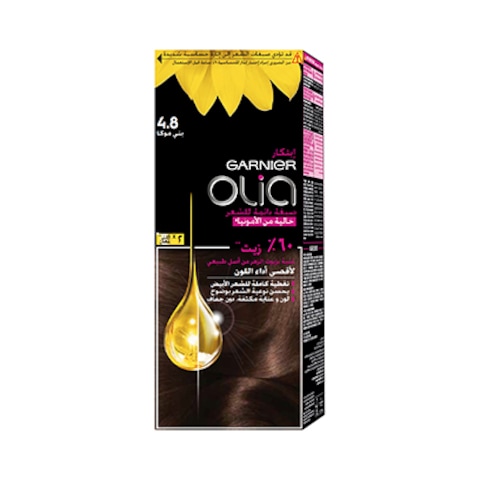 Garnier Olia No Ammonia Permanent Hair Color With 60Percent  Oils 4.8 Mocha 1 Piece