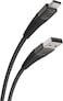 Scosche HDCAB10-SP Strikeline Heavy-Duty Premium USB to Type-C Charge &amp; Sync Braided Cable 10-ft. Black/Space Gray