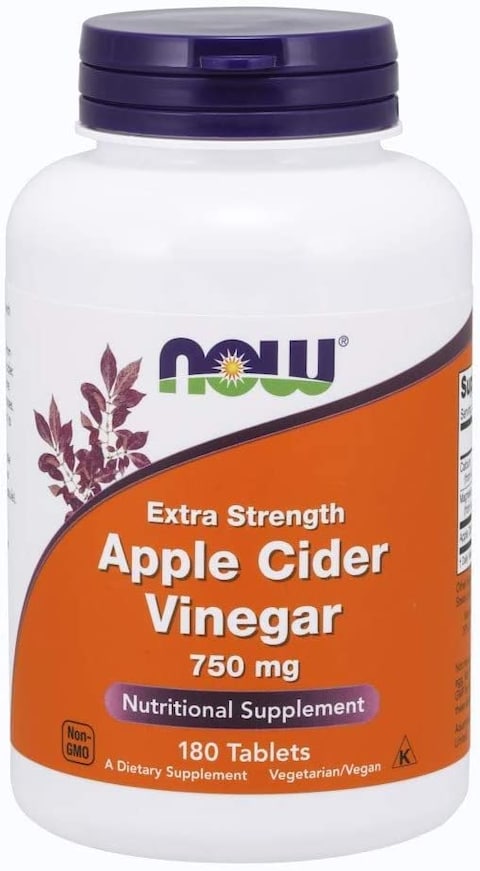 Now Foods Apple Cider Vinegar 750 Mg 180 Tablets