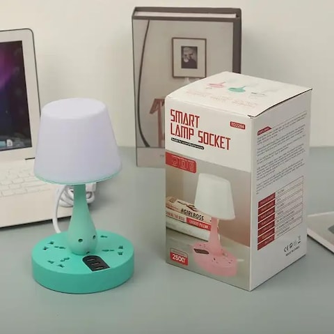 AL ARQAM Smart Table Lamp - USB Socket, Row Plug, Porous Plug Board, Night Light, Smart Home Switch - 220V