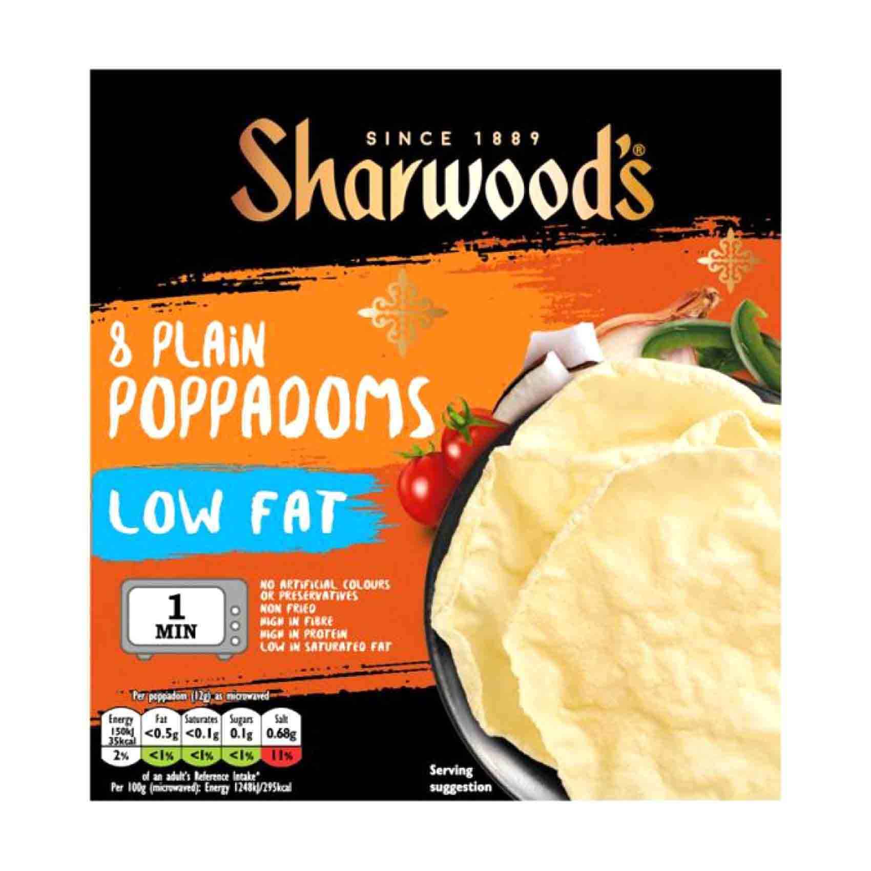 Buy Sharwoods Microwavable Poppadom 94g Online | Carrefour UAE