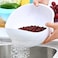 2Pcs Rice Vegetable Washing Basket Drain Basket Washing Basket Bowl for Washing Rice Vegetable Grain Pasta Fruits Washing Filter Strainer Basket Perfect Size for Storing and Straining(White)