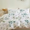 Luna Home King Size 6 Pieces, Green Leaves Design Bedding Set