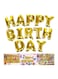 Goldedge 13-Piece Happy Birthday Letters Foil Balloon Set 16Inch