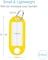 Generic 20 Pack Plastic Key Tags With Split Rings Label Window Assorted Colors