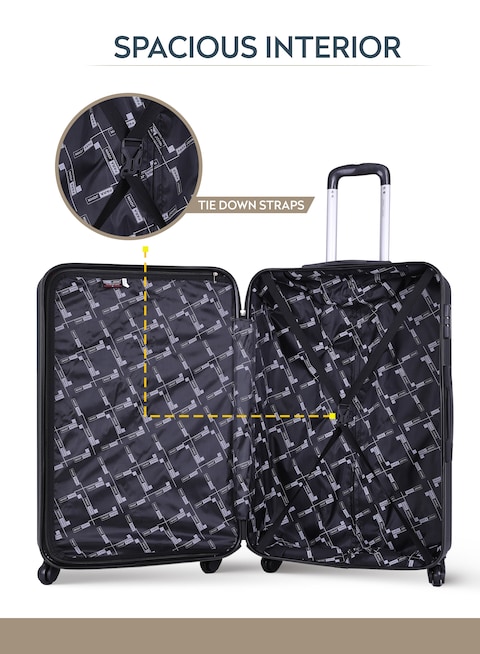 3-Piece Hard side ABS Luggage Trolley Set 20/24/28 Inch Gold