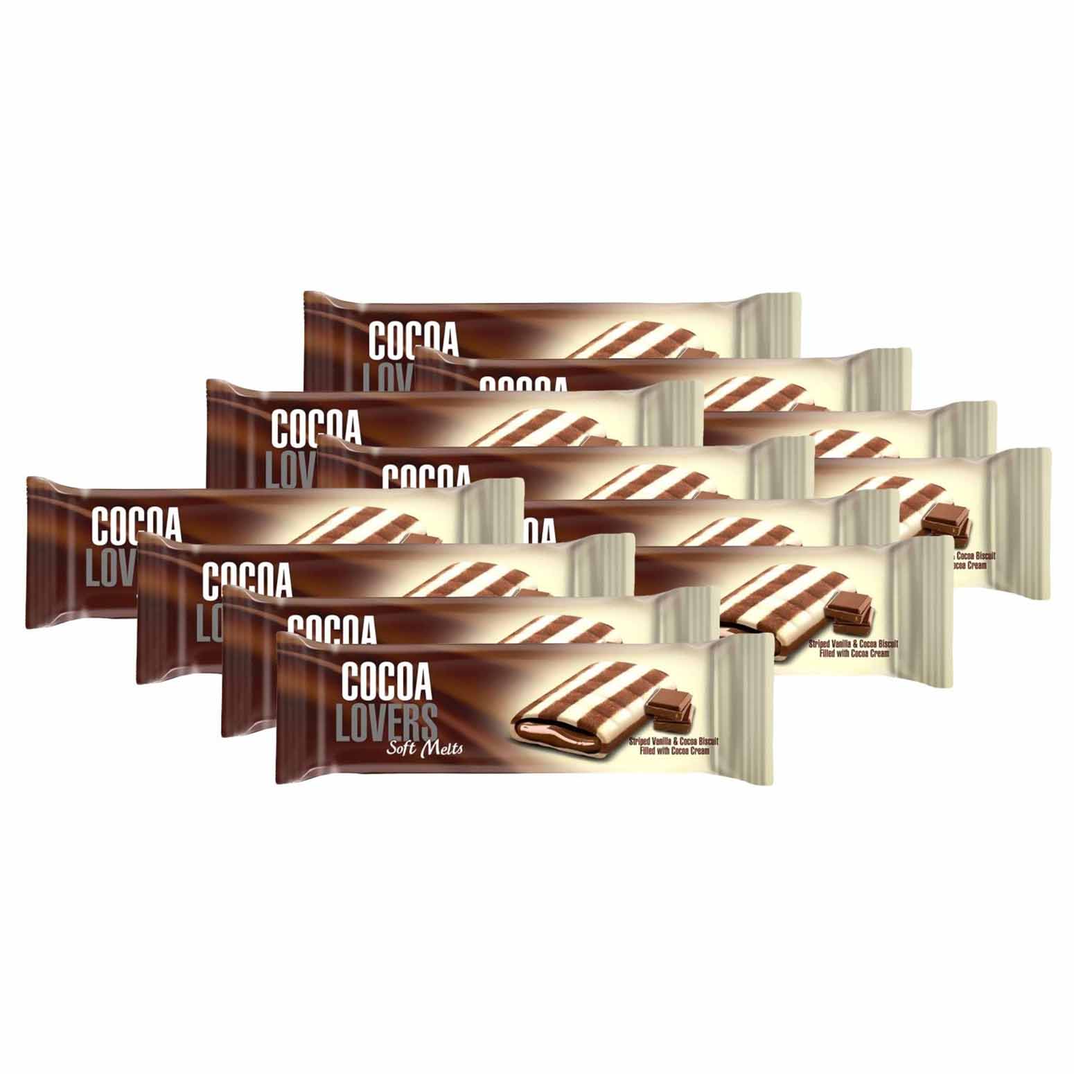 Cocoa Lovers Soft Melts Vanilla And Cocoa Biscuits 2 Pieces 12 Pieces