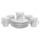 Royalford New Bone China 12Pcs Square Cup&amp;Saucer
