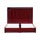 In House Alkmar Velvet Bed Frame - King - 200x180 cm - Burgundy