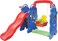 Rbwtoys Kids Colourful Indoor Toys Mini Slide And Swing Seat With Basketball Hoops 3 In 1 Playset Equipment RW-16355 185&times;162.5&times;125cm