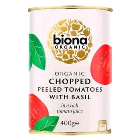 Buy Biona Organic Chopped Peeled Tomatoes With Basil 400g in UAE