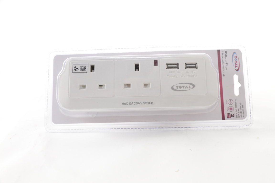 TOTAL ADAPTER 2BS SOCKETS &amp; 2USB