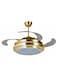 MODI Ceiling Fan With Light and Remote Control,Tri Colour Light Adjustable Fan,Modern Noiseless Golden Colour Fan