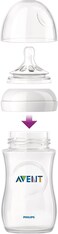Avent Glass Feeding Bottle Natural +1M 240Ml Scf 673/17