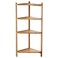 Generic - Bamboo Ragrund Corner Shelf Unit Brown