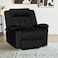 In House Velvet Classic Recliner Chair - Black - AB05