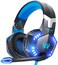 Ntech Kotion. Each. G2000. Gaming Headset Earphone 3.5Mm Jack With LED Backlit Mic Stereo Bass Noise Cancelling Ps4 Headset Xbox One Headset For Computer Game Player (Black + Blue)