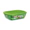 Pyrex Rectangular Food Container With Lid - 28 Cm - Green