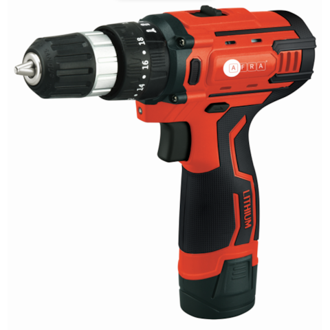 AFRA Cordless Pistol Impact Drill Driver 12V, 23N.M Torque, 0-450/0-1450rpm/Min, Compact Design, LED Indicator, Model AFT-10-12CDRD, 1-Year Warranty