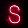LED Neon Flex Letter Light S 30x20cm