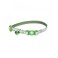 Lcoastal 3/8 Ssafe Cat Glow In The Dark Adj.Collar Glowing Lime Skulls