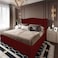 In House Al Dimashqi Linen Bed Frame - Queen - 200x150cm - Burgundy