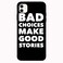 Theodor - Apple iPhone 12 Mini 5.4 inch Case Bad Choice Make Good Stories Flexible Silicone