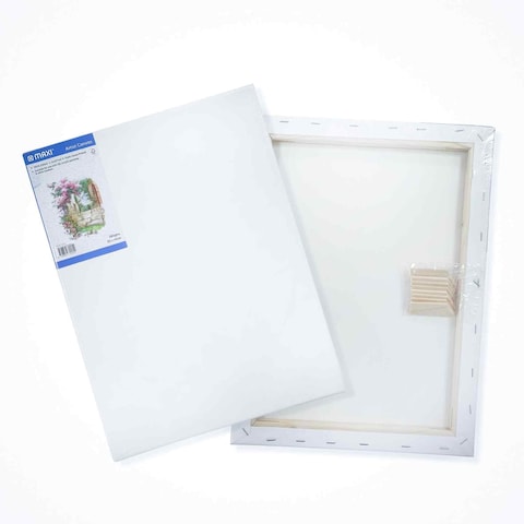 Maxi Stretched Artist Canvas Board White 380Gsm