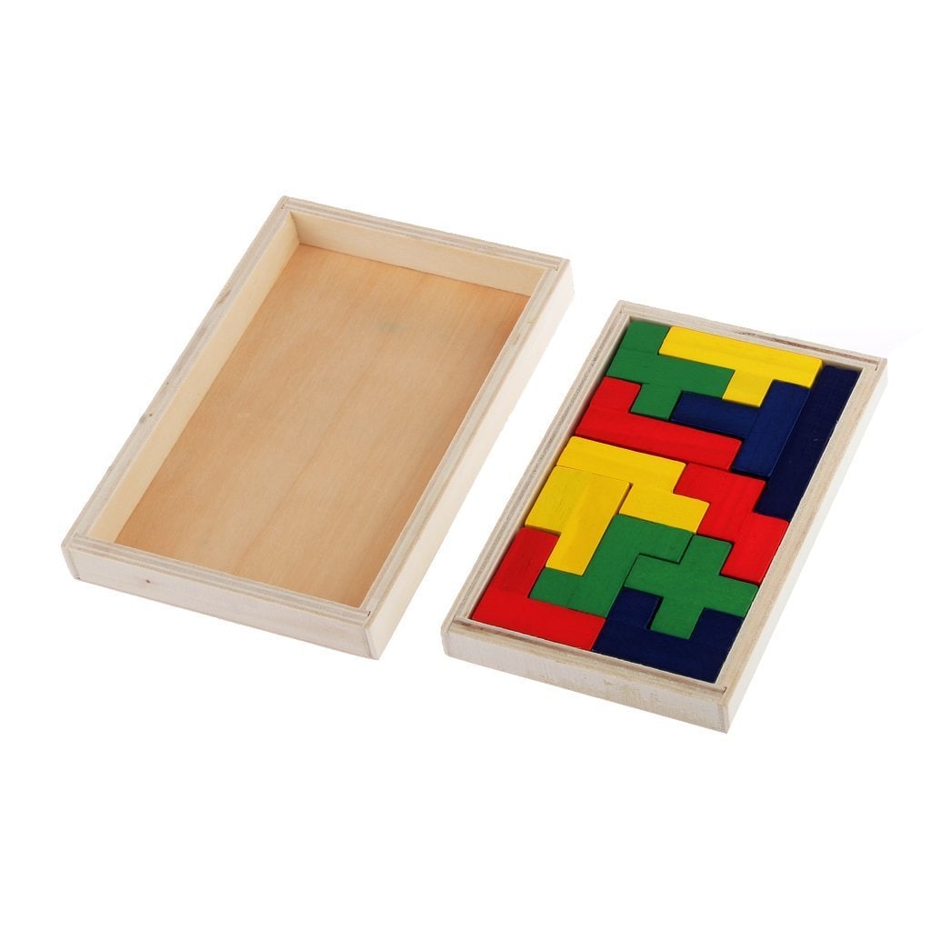 Buy FLORMOON Pentomino Puzzle Wooden Brain Teaser Mind Novelty Trick ...