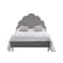 In House Napoli Velvet Bed Frame - King - 200x200 cm - Gray